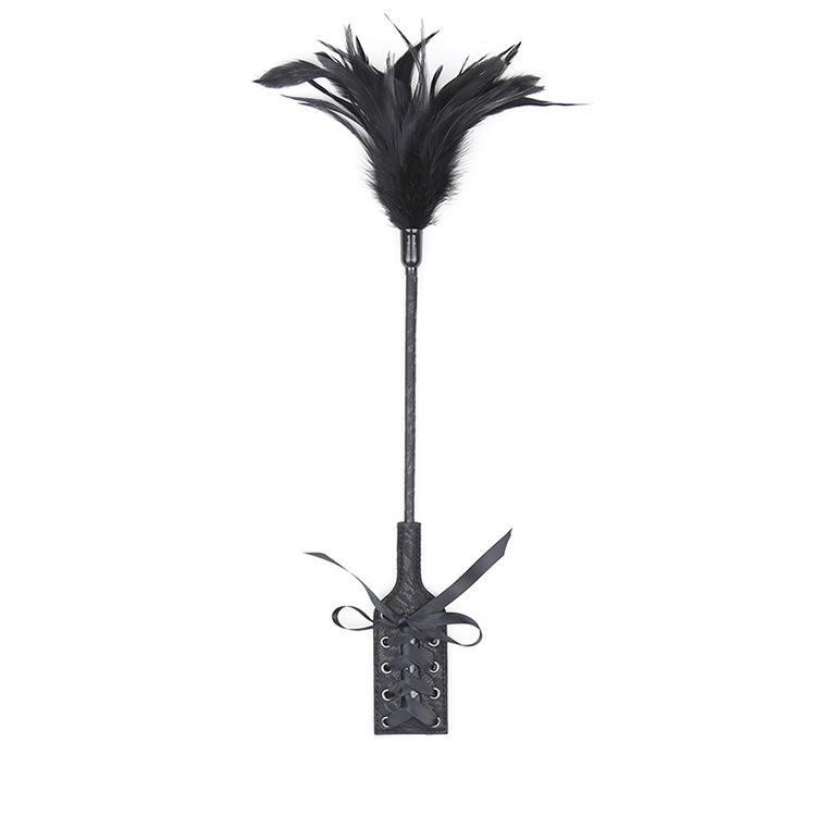 Elegant kildefjer &amp; paddle 45cm - sort