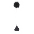 2-i-1 hjerte paddle med tickler 52cm - sort