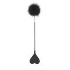 2-i-1 hjerte paddle med tickler 52cm - sort