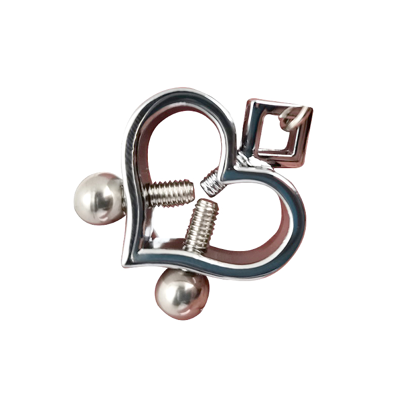 Nipple clamps heartshape kæde