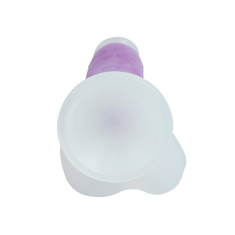 Selvlysende dildo silikone 19cm, lilla