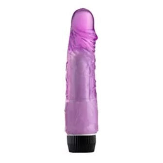 Lilla vibrator-dildo 18cm purple