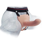 Strap-on sæt m. vibrerende hul dildo 17cm