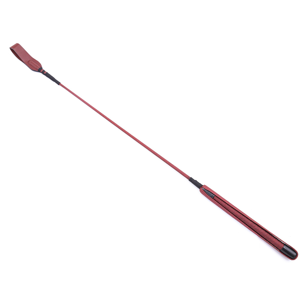 Ridepisk bondage play - brunrød 65cm