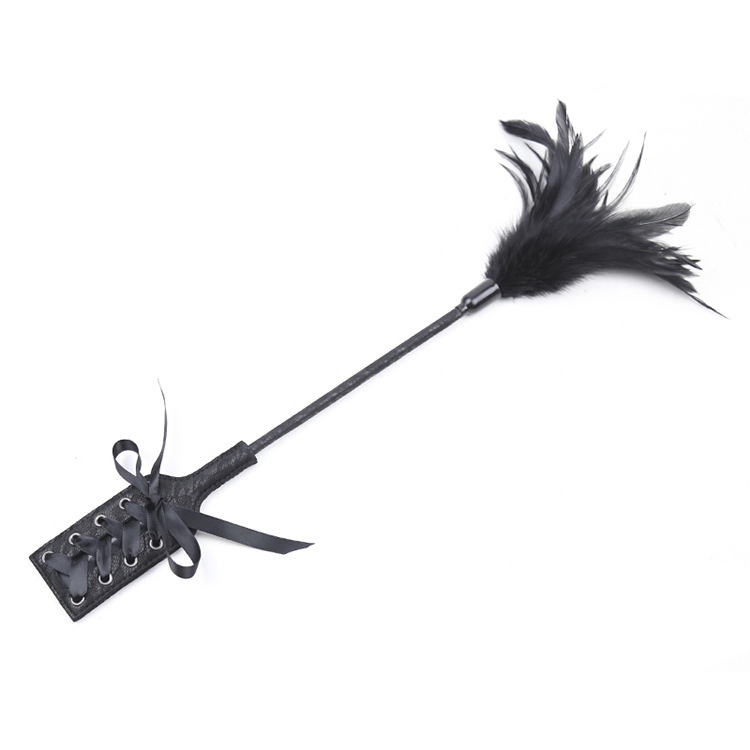 Elegant kildefjer &amp; paddle 45cm - sort
