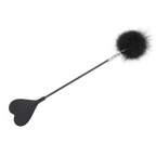 2-i-1 hjerte paddle med tickler 52cm - sort