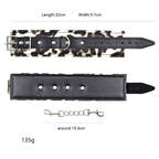 Leopard deluxe justerbare håndjern manchetter 