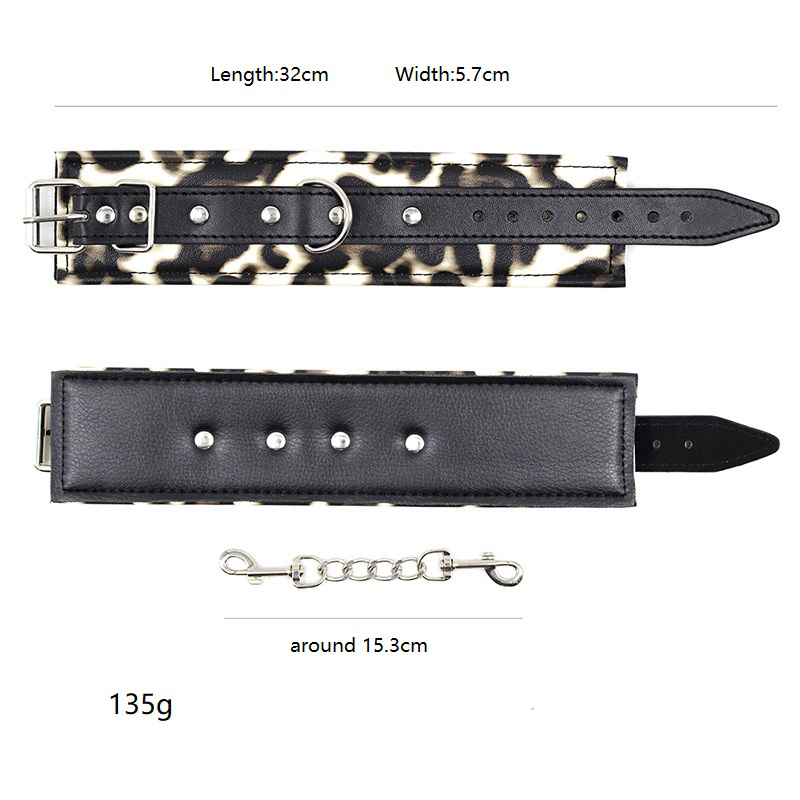 Leopard deluxe justerbare håndjern manchetter 