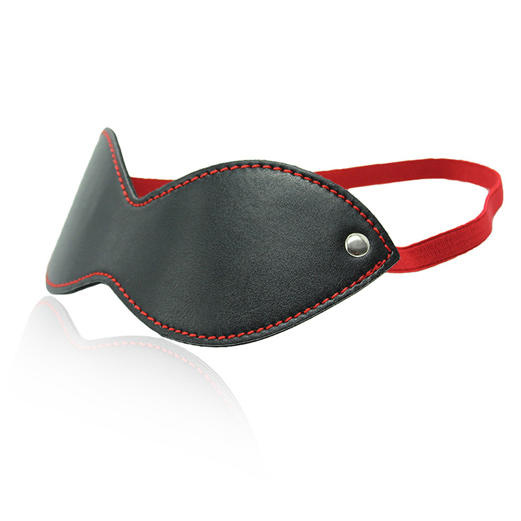 Fræk hårdt blindfold i rødt/sort