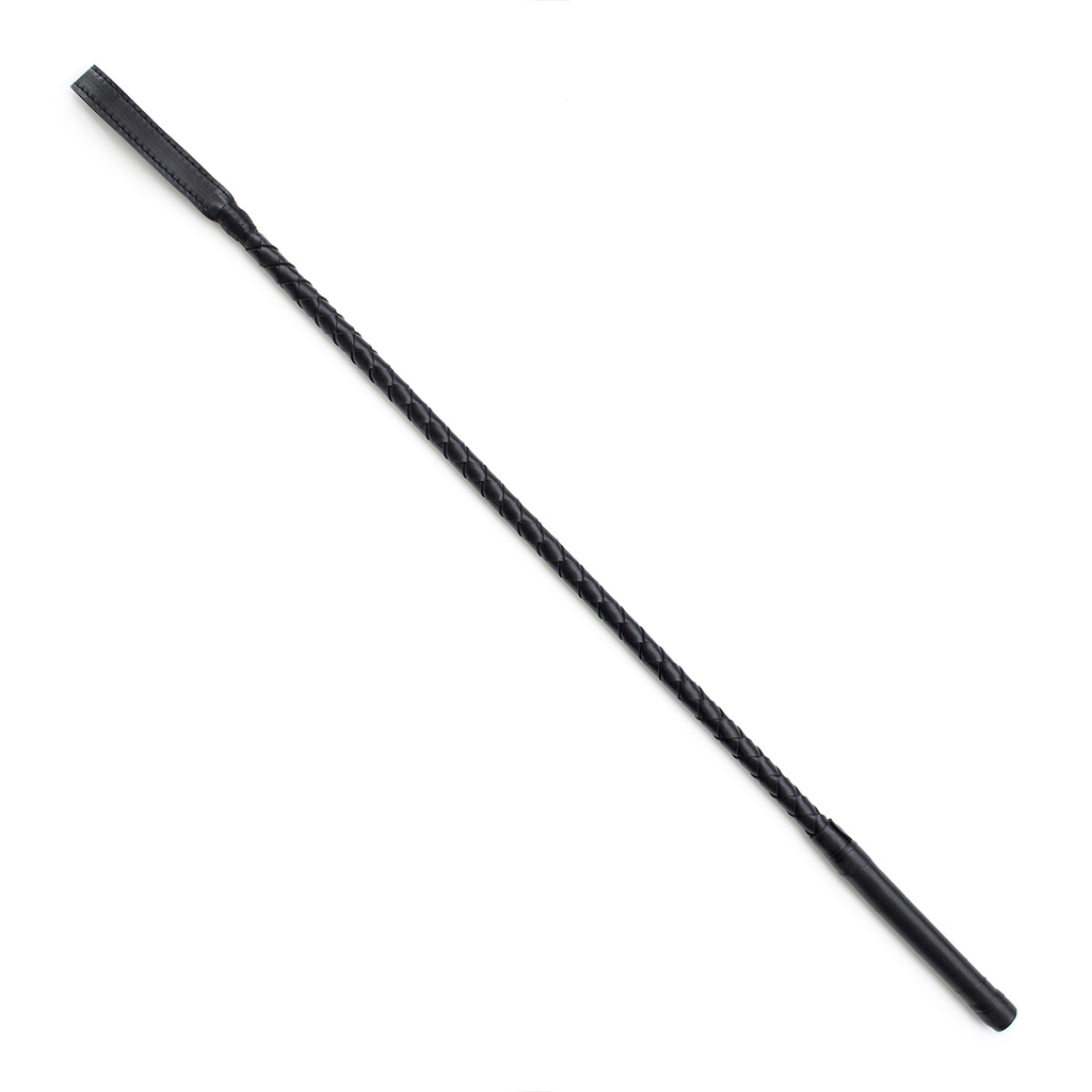 Ridepisk med rem, sort 70cm