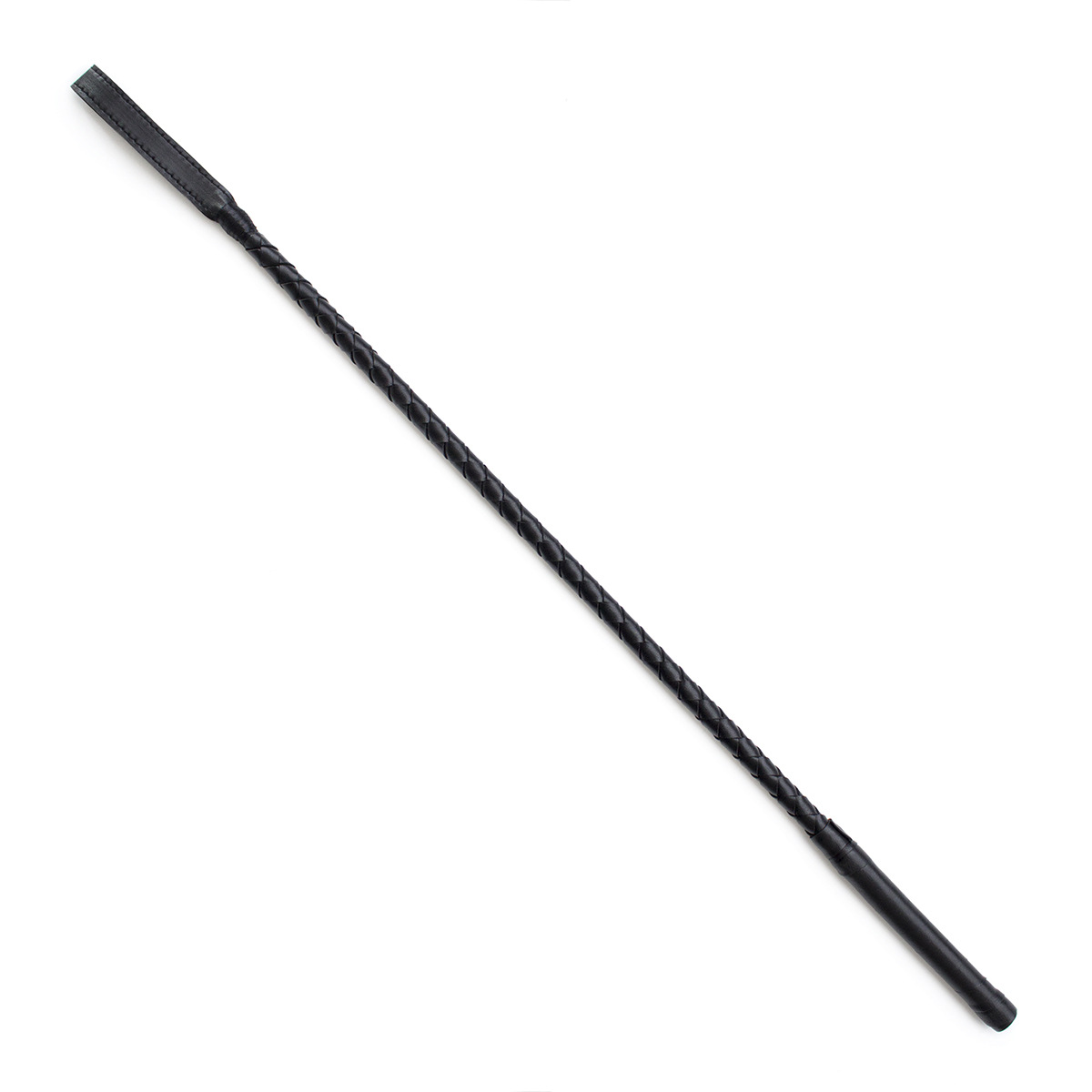 Ridepisk med rem, sort 70cm