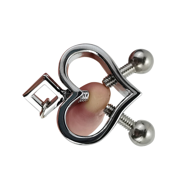 Nipple clamps heartshape kæde