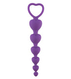Purple hearts silikone buttplug, lilla