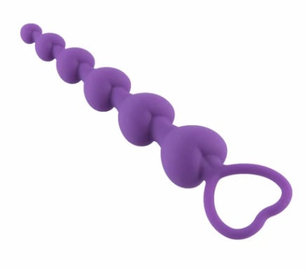 Purple hearts silikone buttplug, lilla