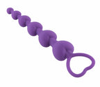 Purple hearts silikone buttplug, lilla