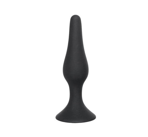 Silikone buttplug, large - sort