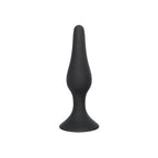Medium silikone buttplug - sort
