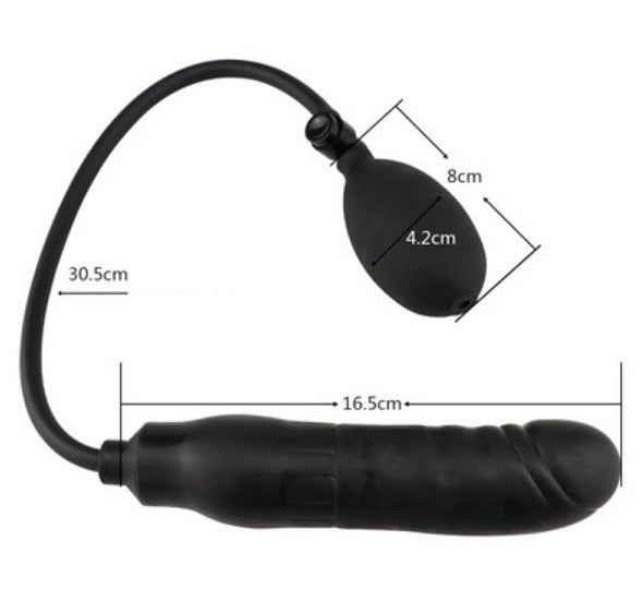 Oppustelig dildo sort