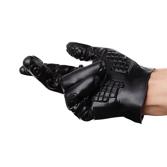 Sexhandske med forskellige fingermønstre silikone