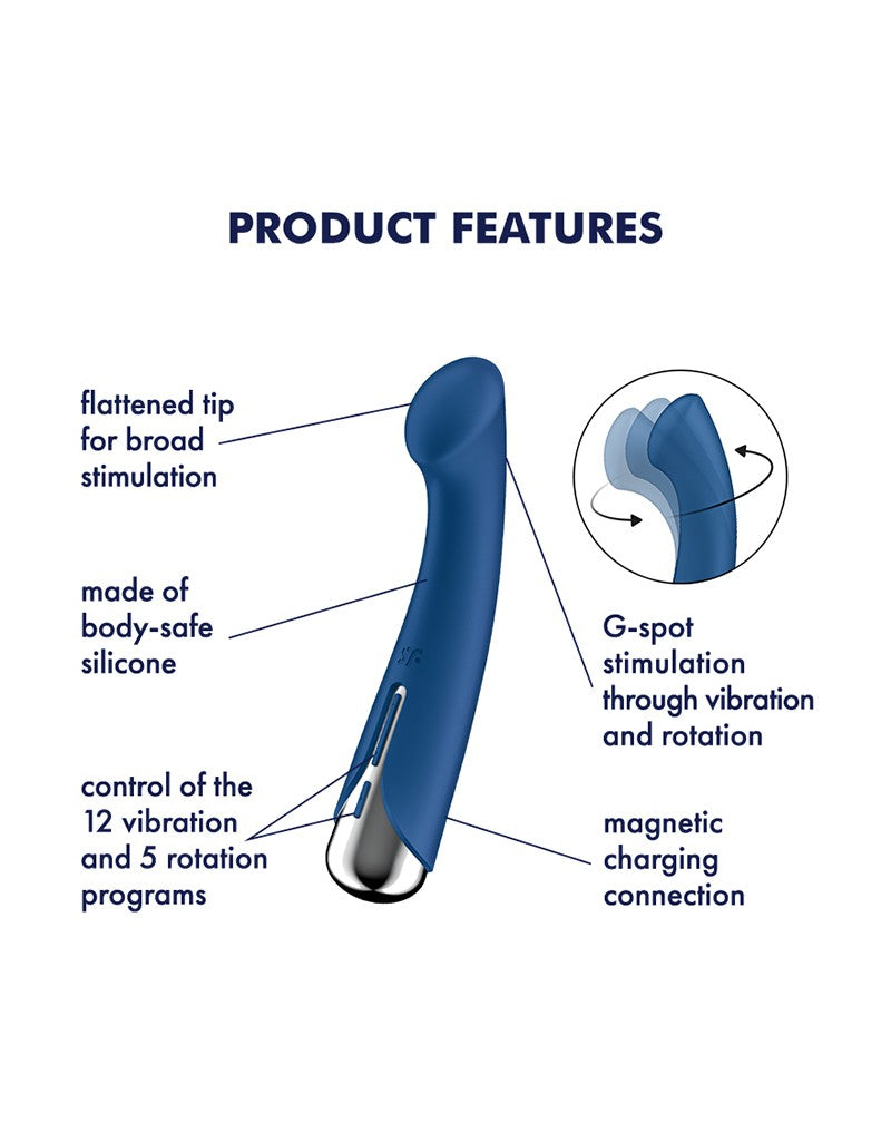SATISFYER - SPINNING G-SPOT 1 - G-SPOT VIBRATOR - BLÅ