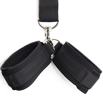 Bondage restraints hals, cuffs og gag