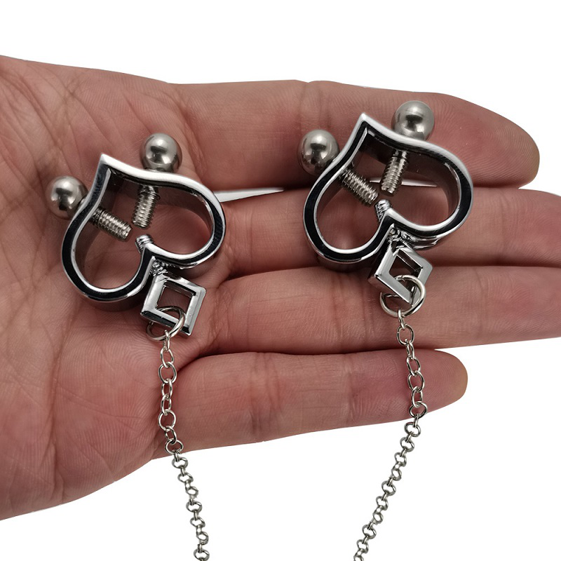 Nipple clamps heartshape kæde