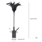 Elegant kildefjer &amp; paddle 45cm - sort