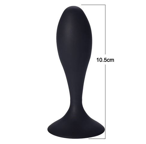 Stort buttplug i silikone - sort