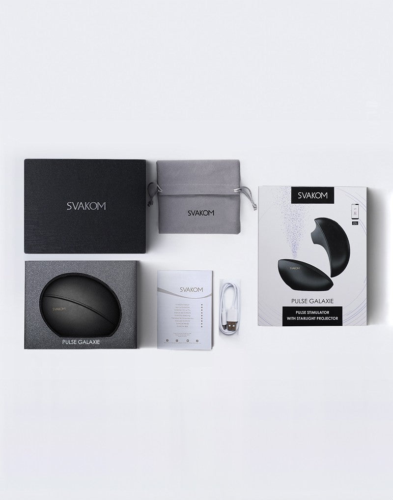 SVAKOM - PULSE GALAXIE - AIR PRESSURE VIBRATOR - SORT