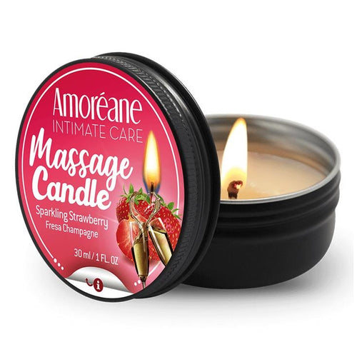 Amoreane jordbær massage lys 30 ml