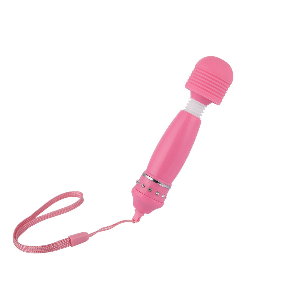 Wand diamond grip vibrator, pink