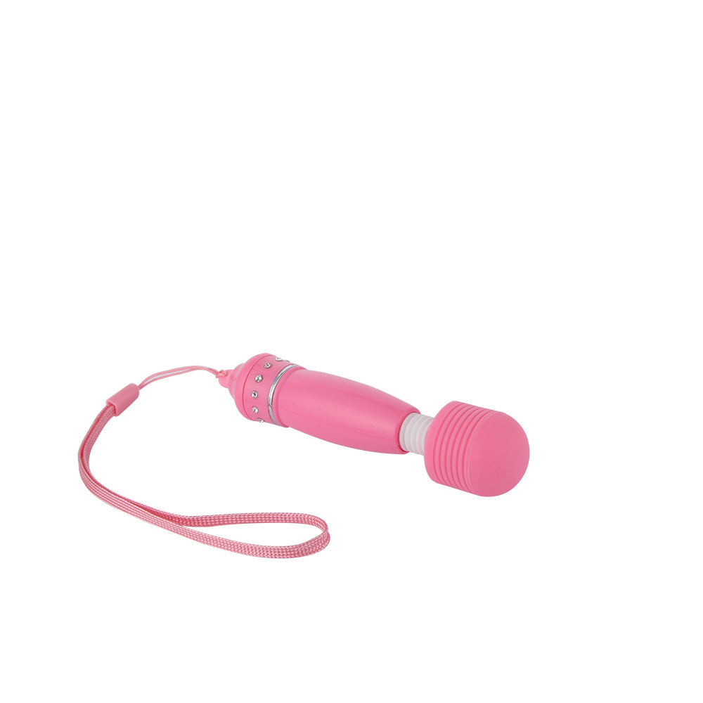 Wand diamond grip vibrator, pink