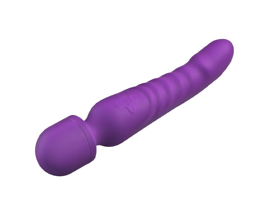 Dildo &amp; magic wand vibrator 2-i-1