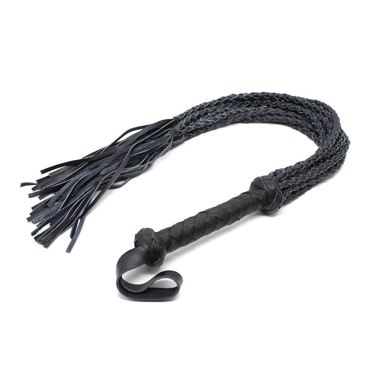 Flettet deluxe whip - sort