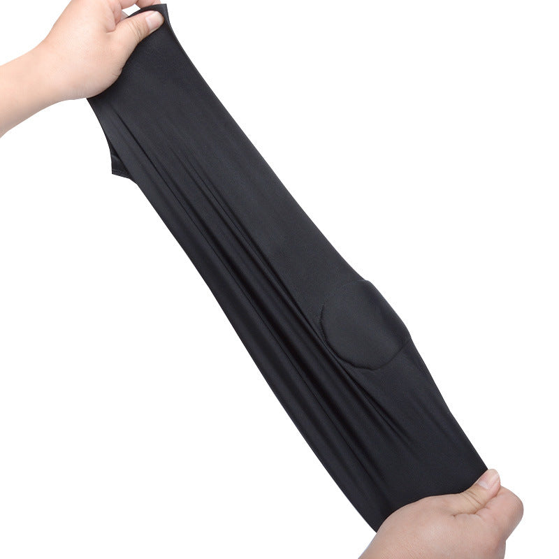 Spandex maske m. øjenhuller, sort
