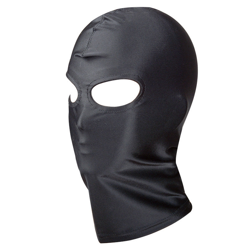 Spandex maske m. øjenhuller, sort