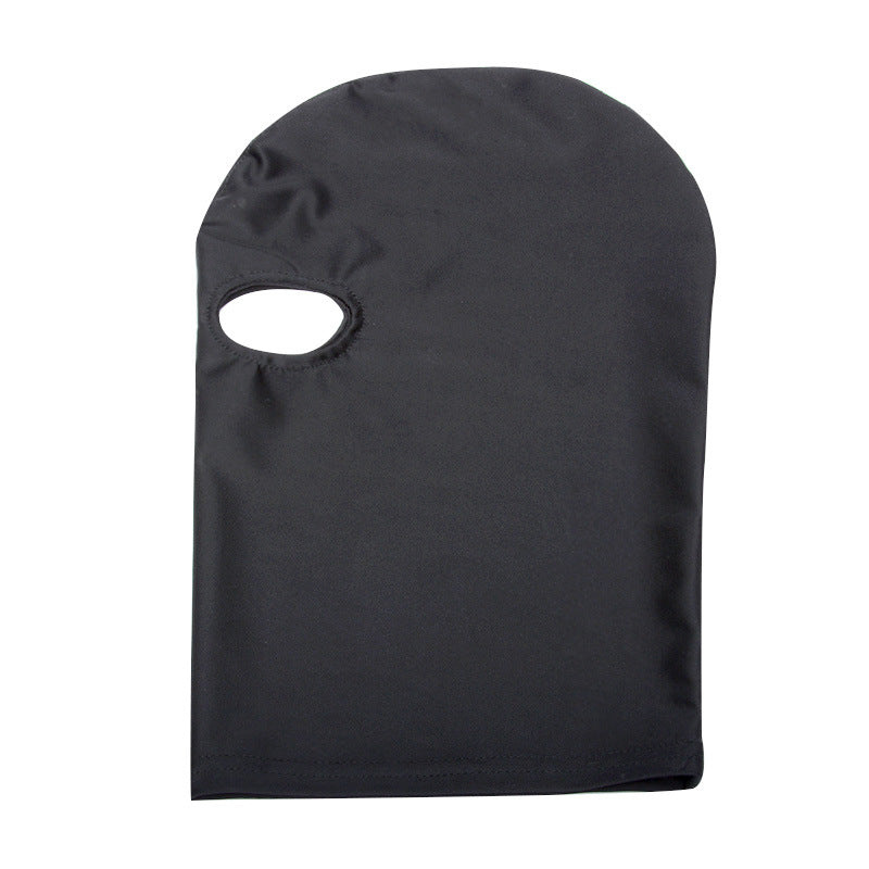 Spandex maske m. øjenhuller, sort