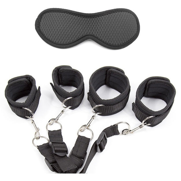 SM bindesæt i sort med blindfold