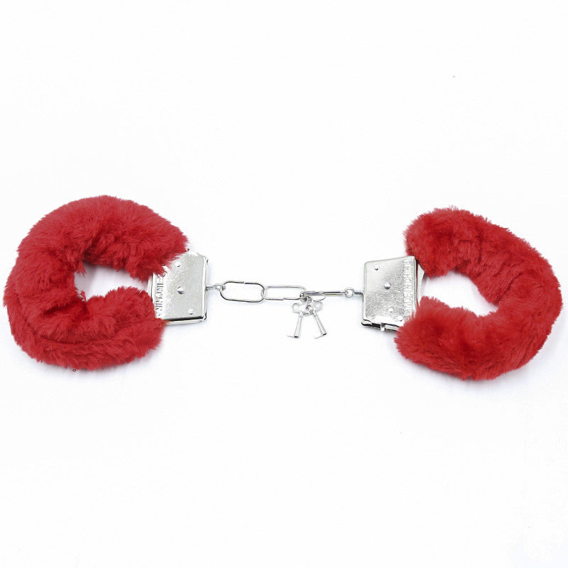 Røde plys-cuffs