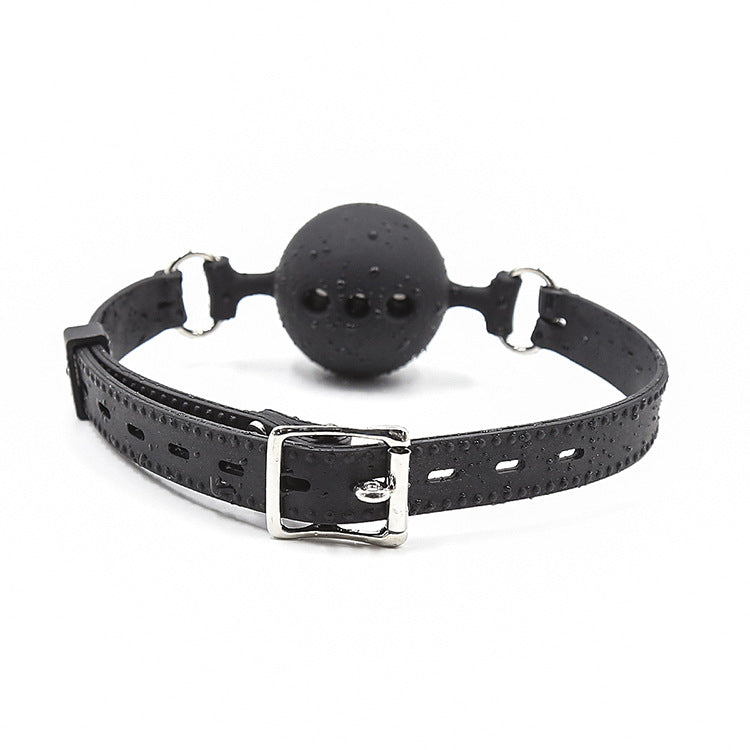Silikone ballgag, sort 