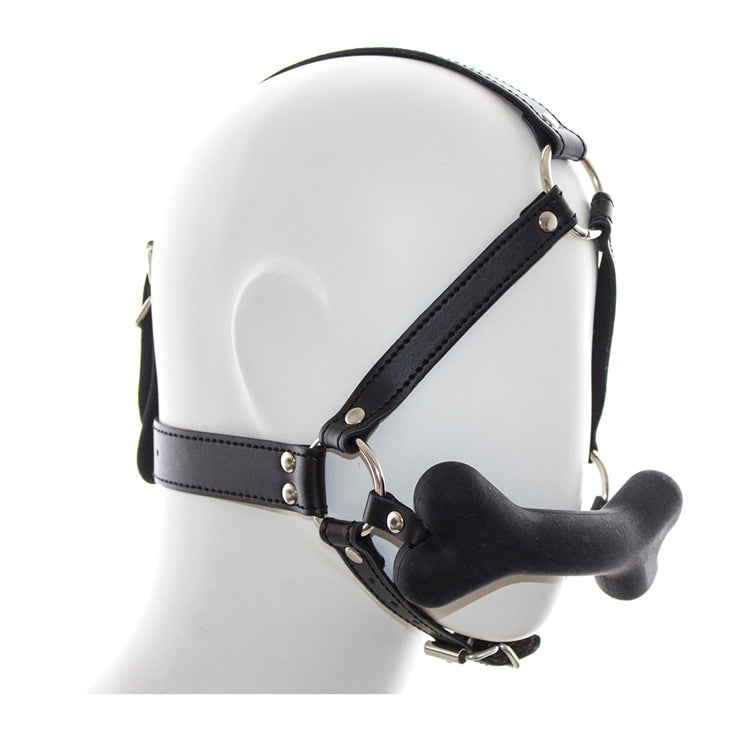 SM maske hundeben gag, sort