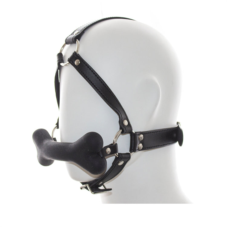 SM maske hundeben gag, sort