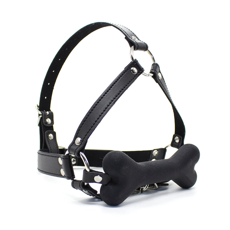 SM maske hundeben gag, sort