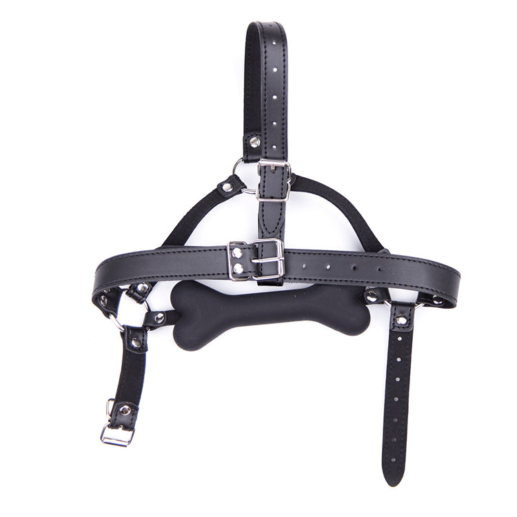 SM maske hundeben gag, sort