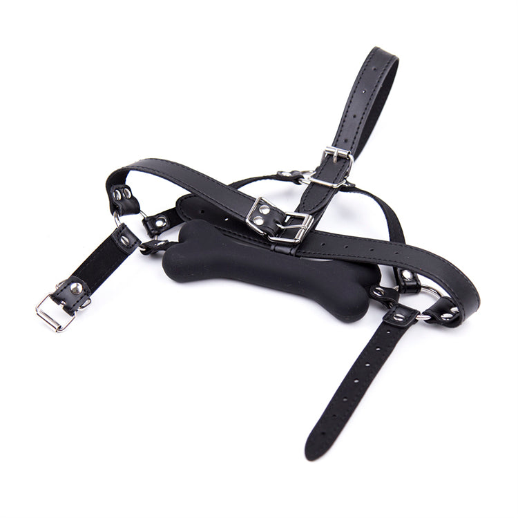 SM maske hundeben gag, sort
