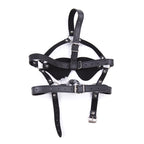 SM-maske blindfold &amp; ballgag, sort
