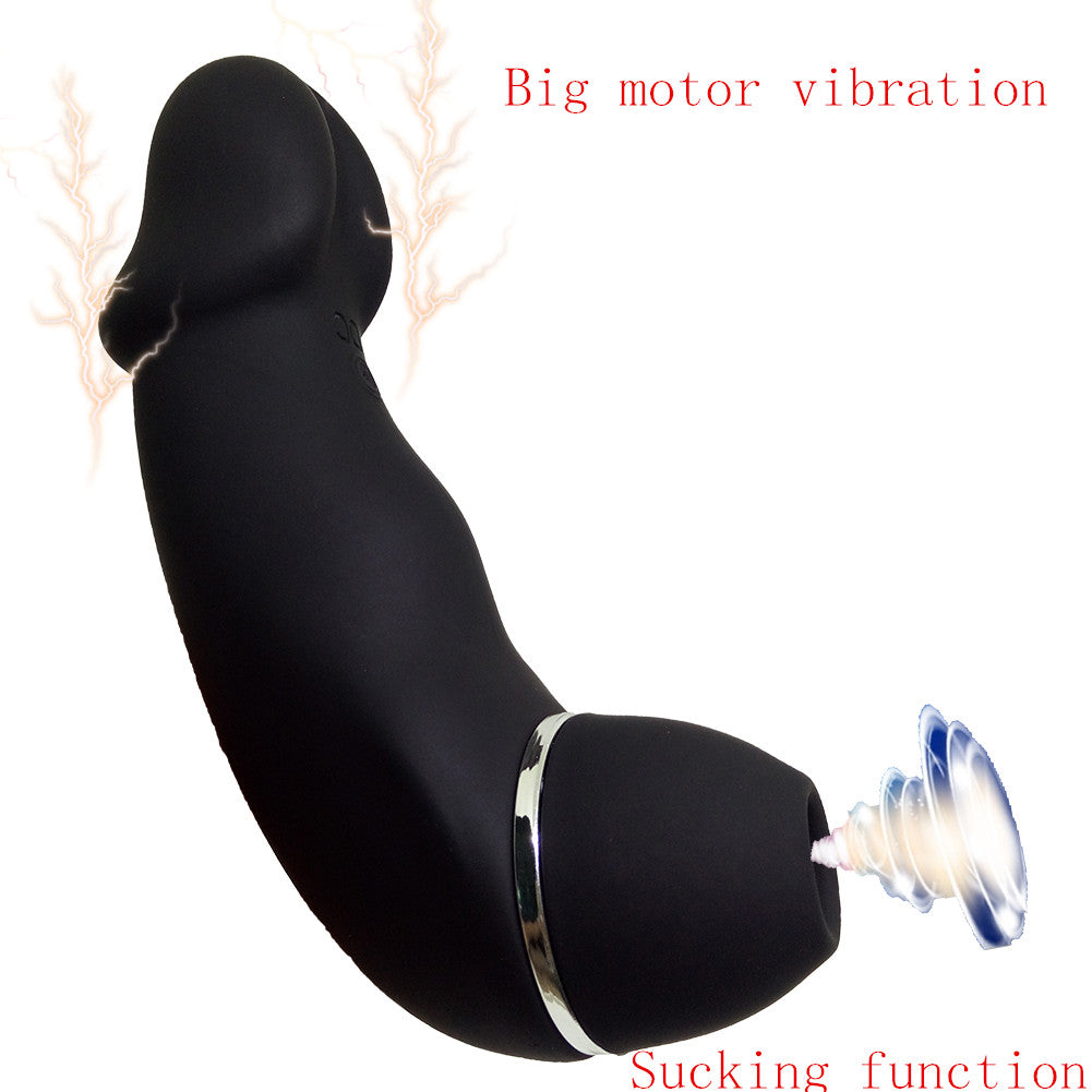 Dobbelt luksus vibrator silikone, sort