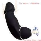 Dobbelt luksus vibrator silikone, sort