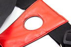Harness til strap-on dildoer, vendbar sort/rød