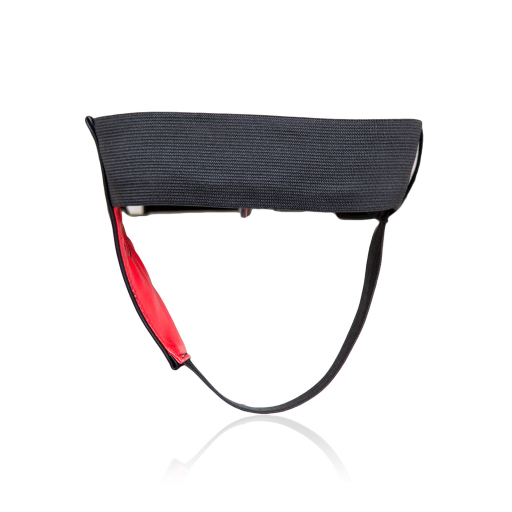 Harness til strap-on dildoer, vendbar sort/rød